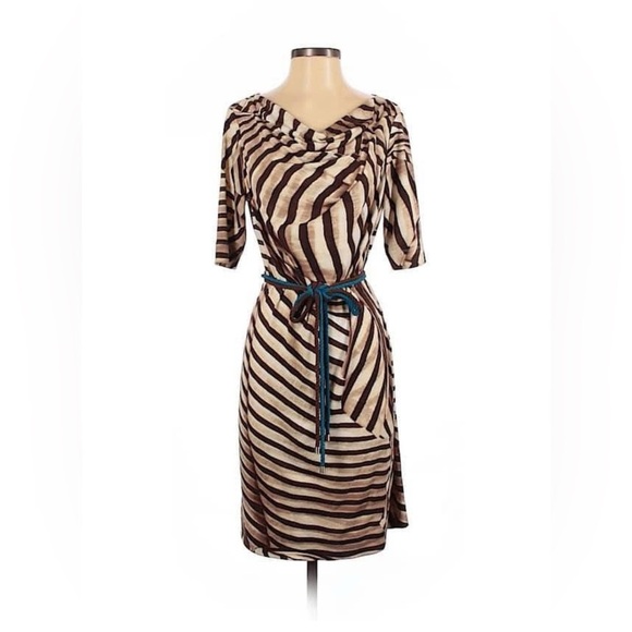 NWT ETCETERA4 animal print dress w/ ropebelt in excellent condition